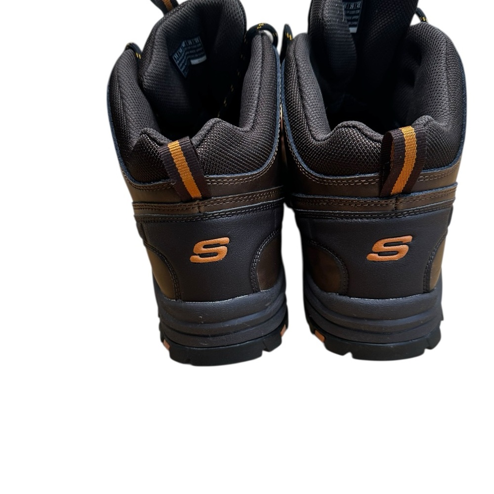 Skechers Men's Relment Traven Waterproof Leather Hiking Boots Brown Size 11 - Picture 3 of 10